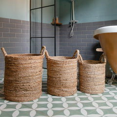 Laundry Basket SYAILENDRA Storage Basket Banana Fibre handmade