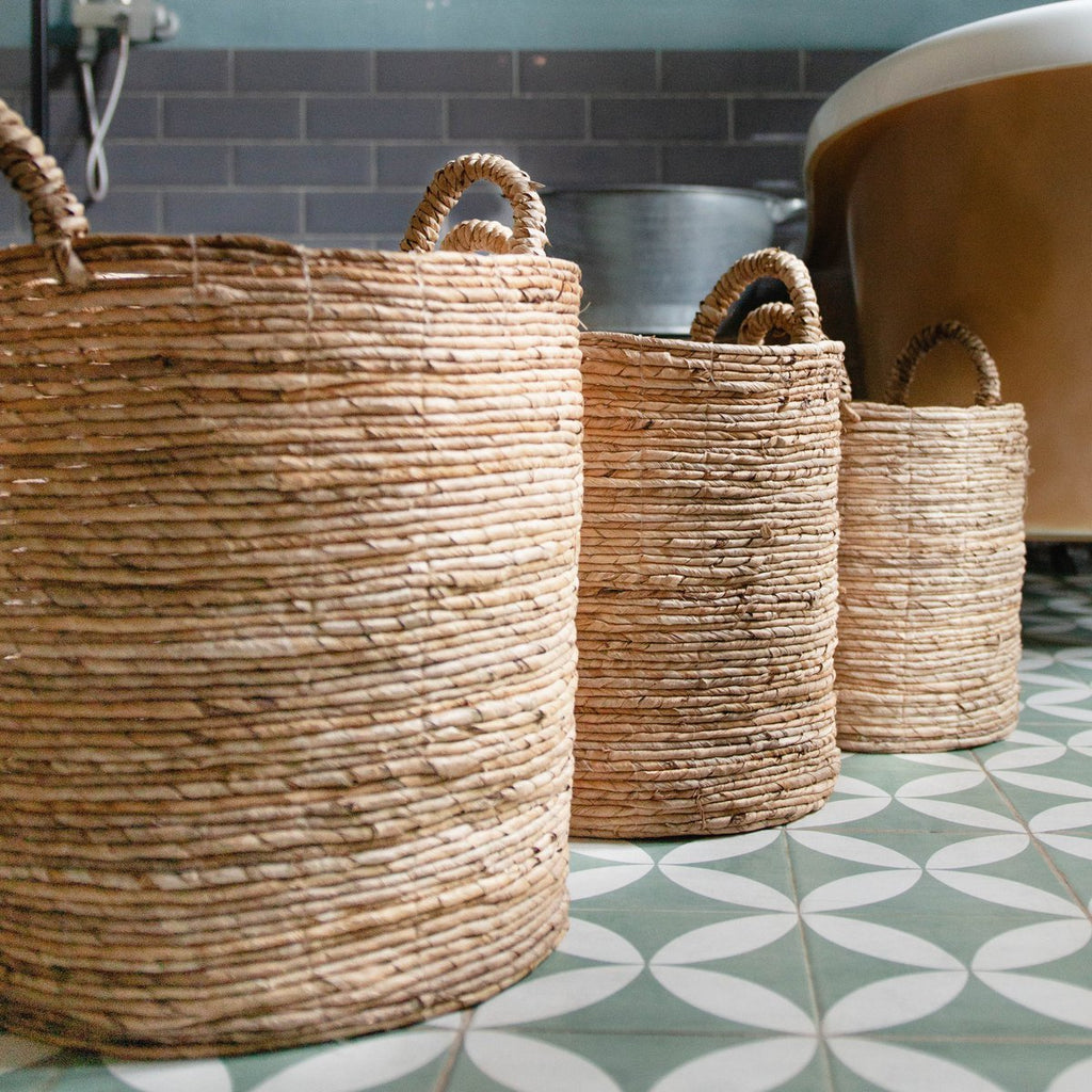 Laundry Basket SYAILENDRA Storage Basket Banana Fibre handmade