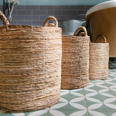 Laundry Basket SYAILENDRA Storage Basket Banana Fibre handmade