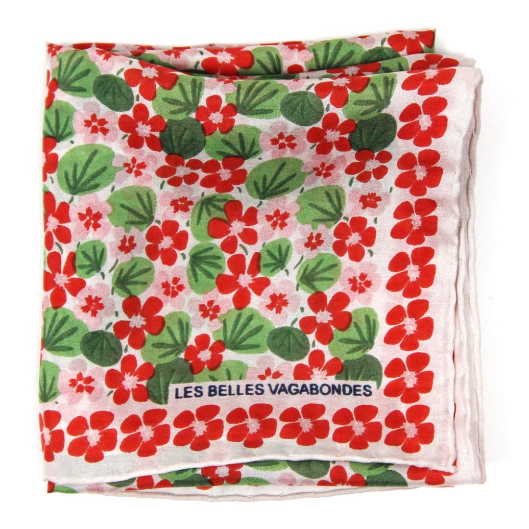 Les Belles Vagabondes Capucine Orange Mini Silk Scarf