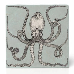 tegel onderzetter natuursteen octopus Paul