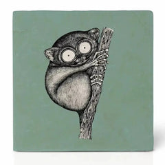 tile coaster natural stone leprechaun print Ligarti