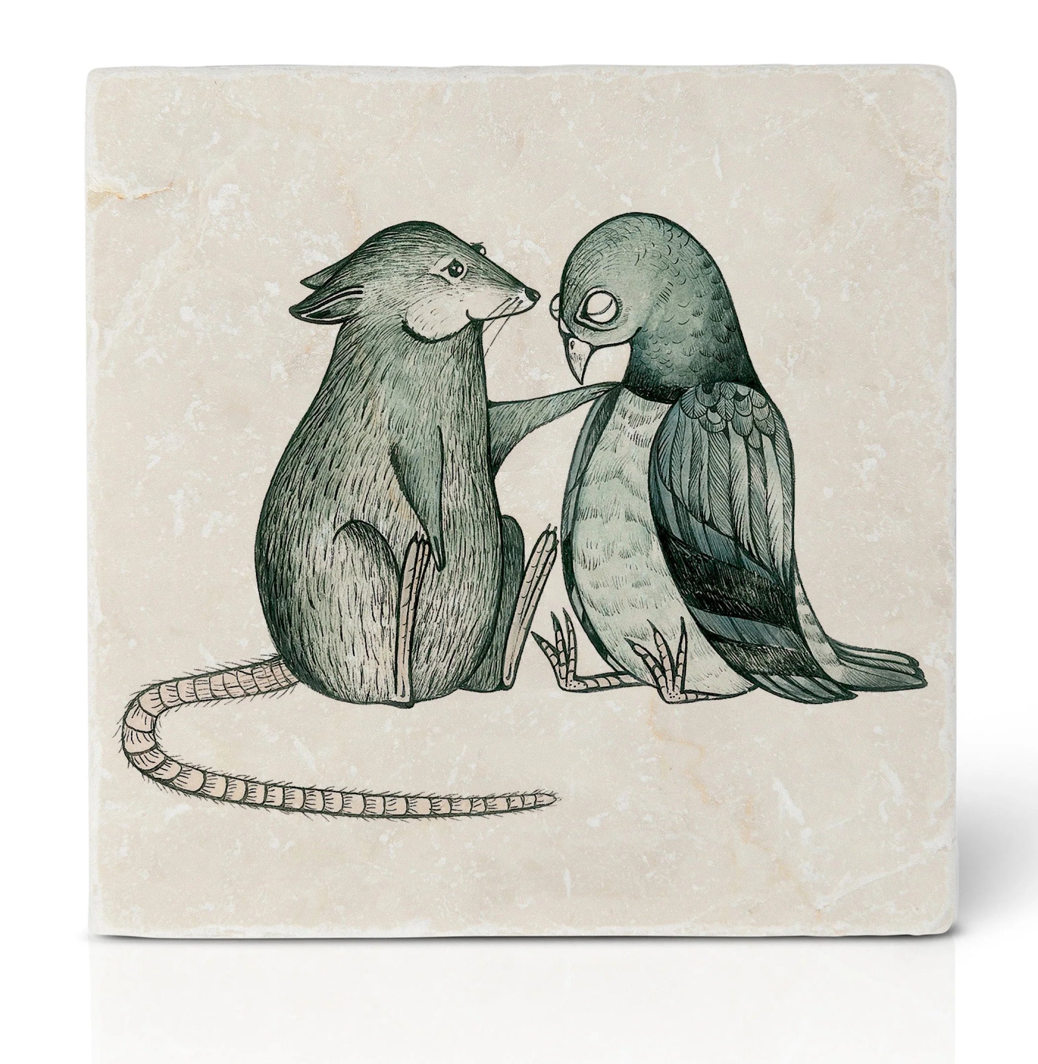 Ligarti natural stone coaster You are perfect