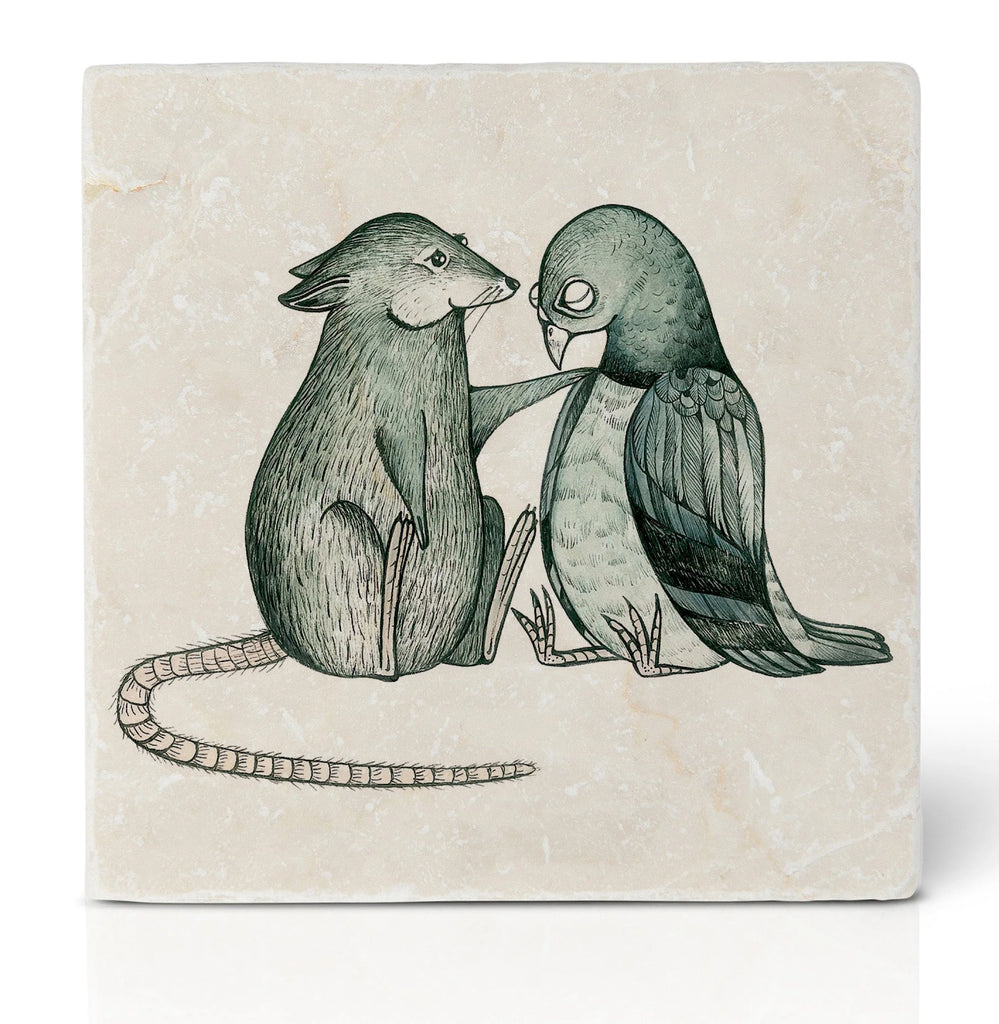 Ligarti natural stone coaster You are perfect