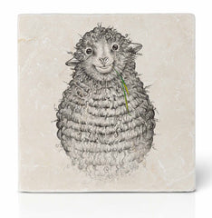 Ligarti natural stone tile coaster sheep Wolfried