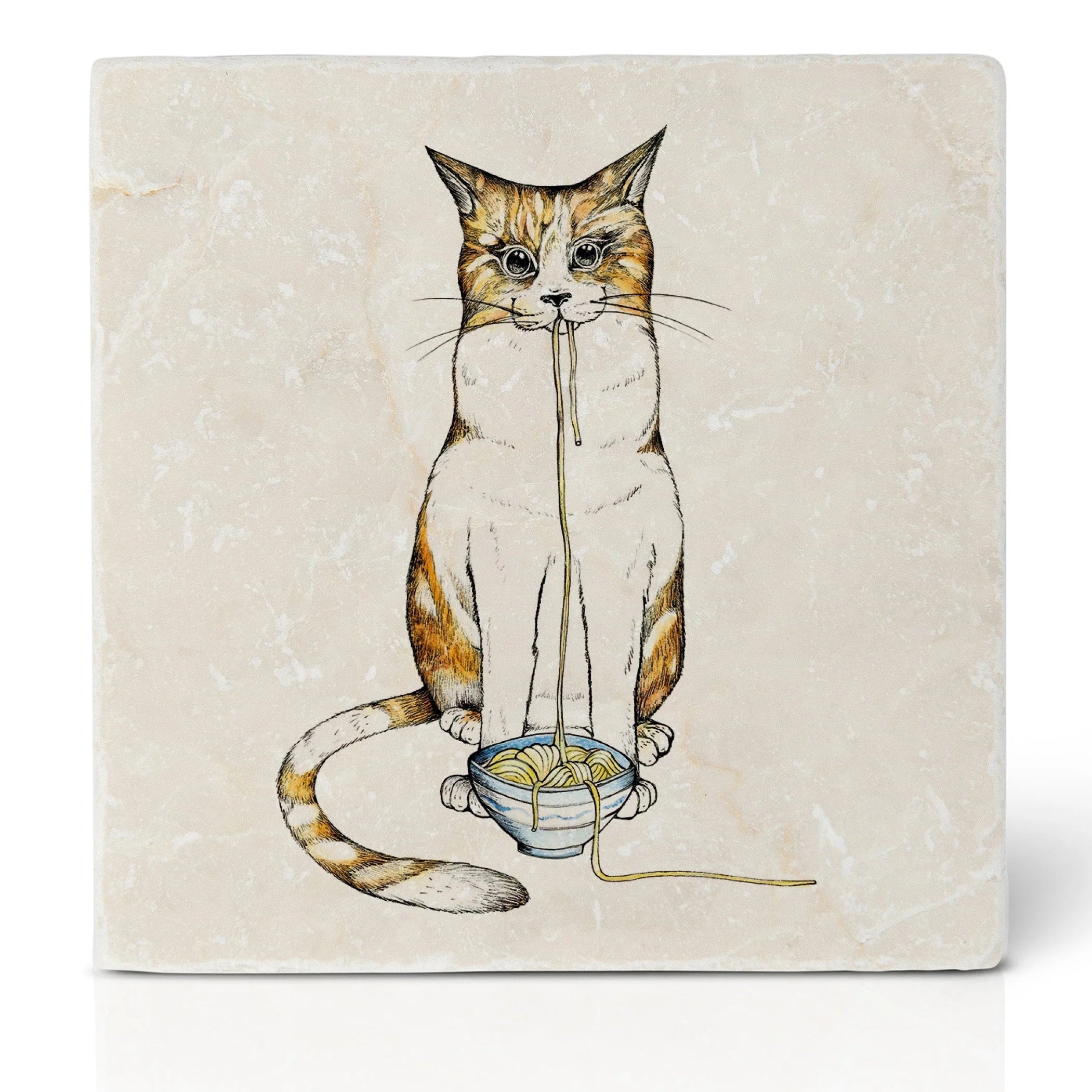 Ligarti Fliesenuntersetzer Nudelkatze