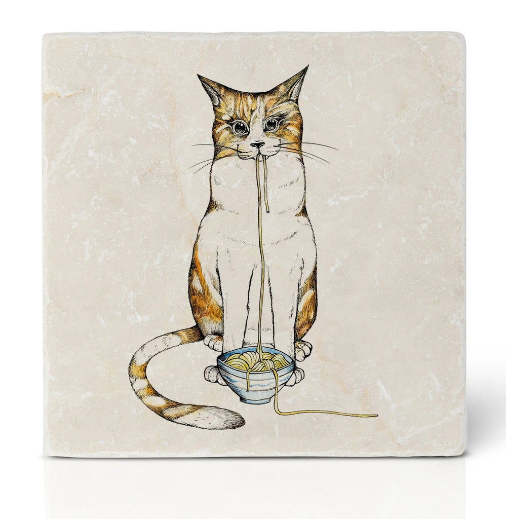 Ligarti tile coaster noodle cat