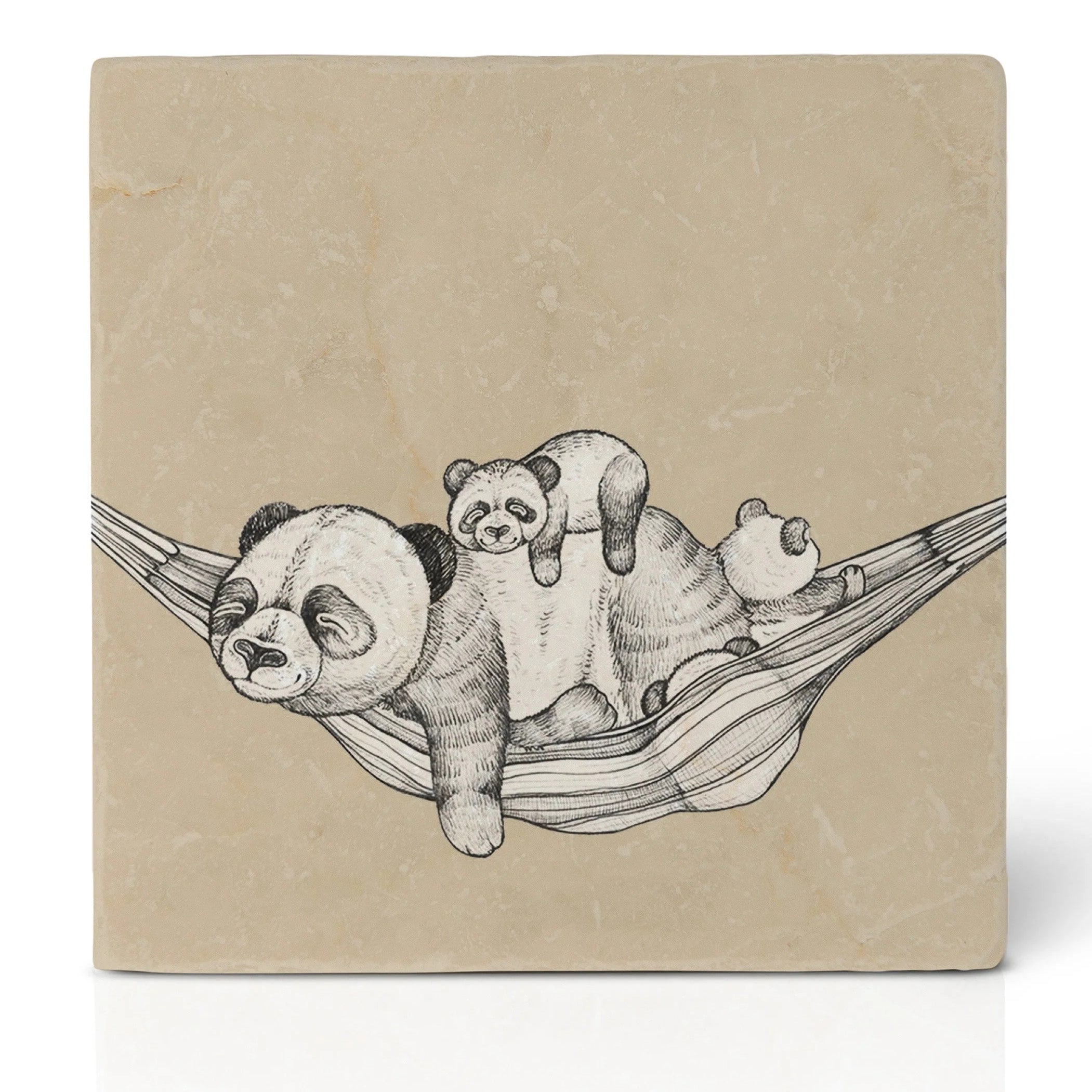 Ligarti Fliesenuntersetzer Panda Liebe Hängematte