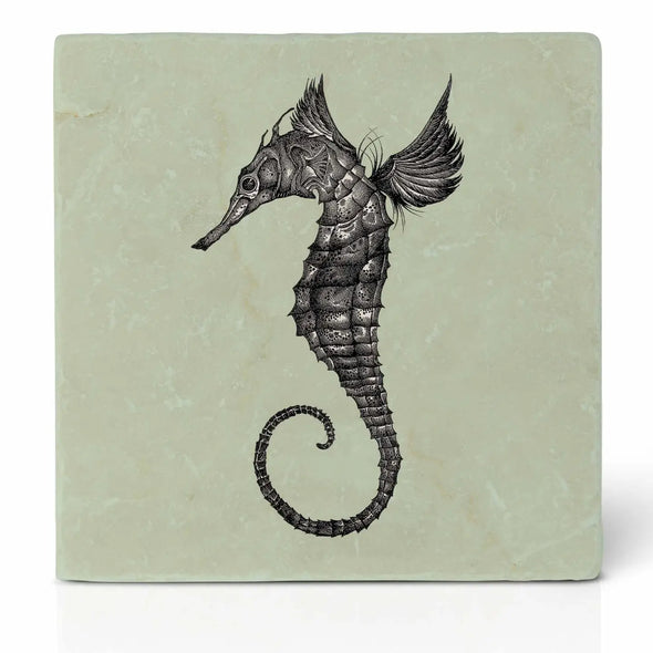 Ligarti tile coaster seahorse