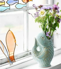 Madam Stoltz fish vase light green water jug