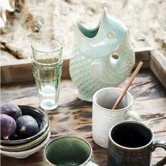 Madam Stoltz fish vase light green water jug