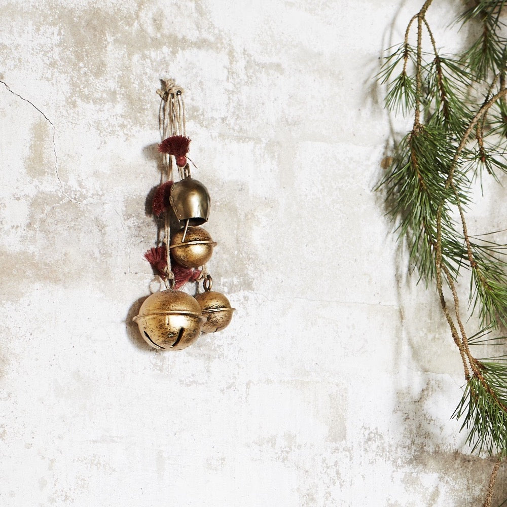 Madam Stoltz hand hammered bells recycled iron Christmas