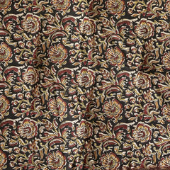 Madam Stoltz matraskussen print 60x100cm zwart rood bloemen