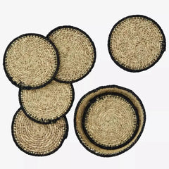 Madam Stoltz seagrass coasters set of 6