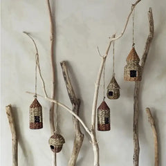 Madam Stoltz hanging bird house braided