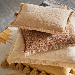 Madam Stoltz cushion cover fringes kussenhoes