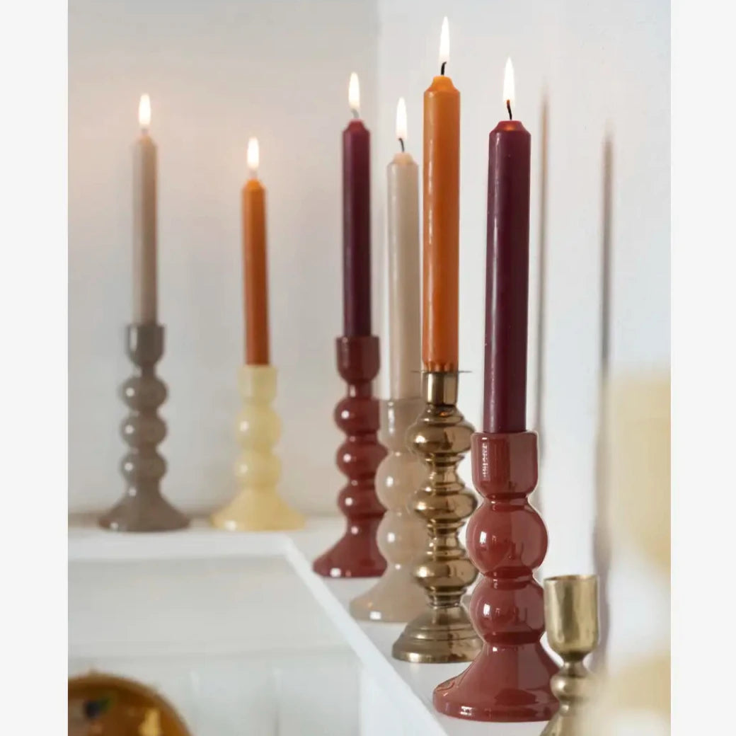 Glass candle holders trend colours Madam Stoltz 