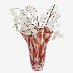 Decorative vase with a red and white pattern Madam Stoltz