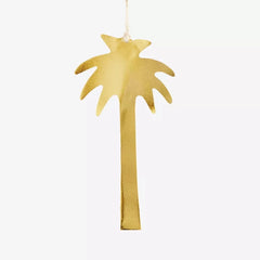 Madam Stoltz hanging palm gold ornament  Edit alt text
