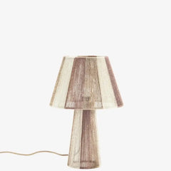 Madam Stoltz jute table lamp cinnamon