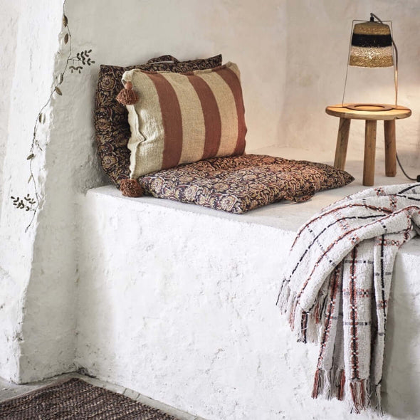 Madam Stoltz recycled cotton throw gerecycled katoenen plaid