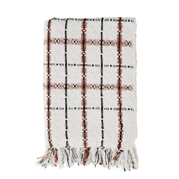 Madam Stoltz recycled cotton throw gerecycled katoenen plaid