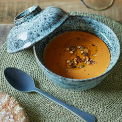 Madam Stoltz seagrass placemat table setting
