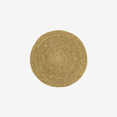 Round woven placemat Madam Stoltz yellow