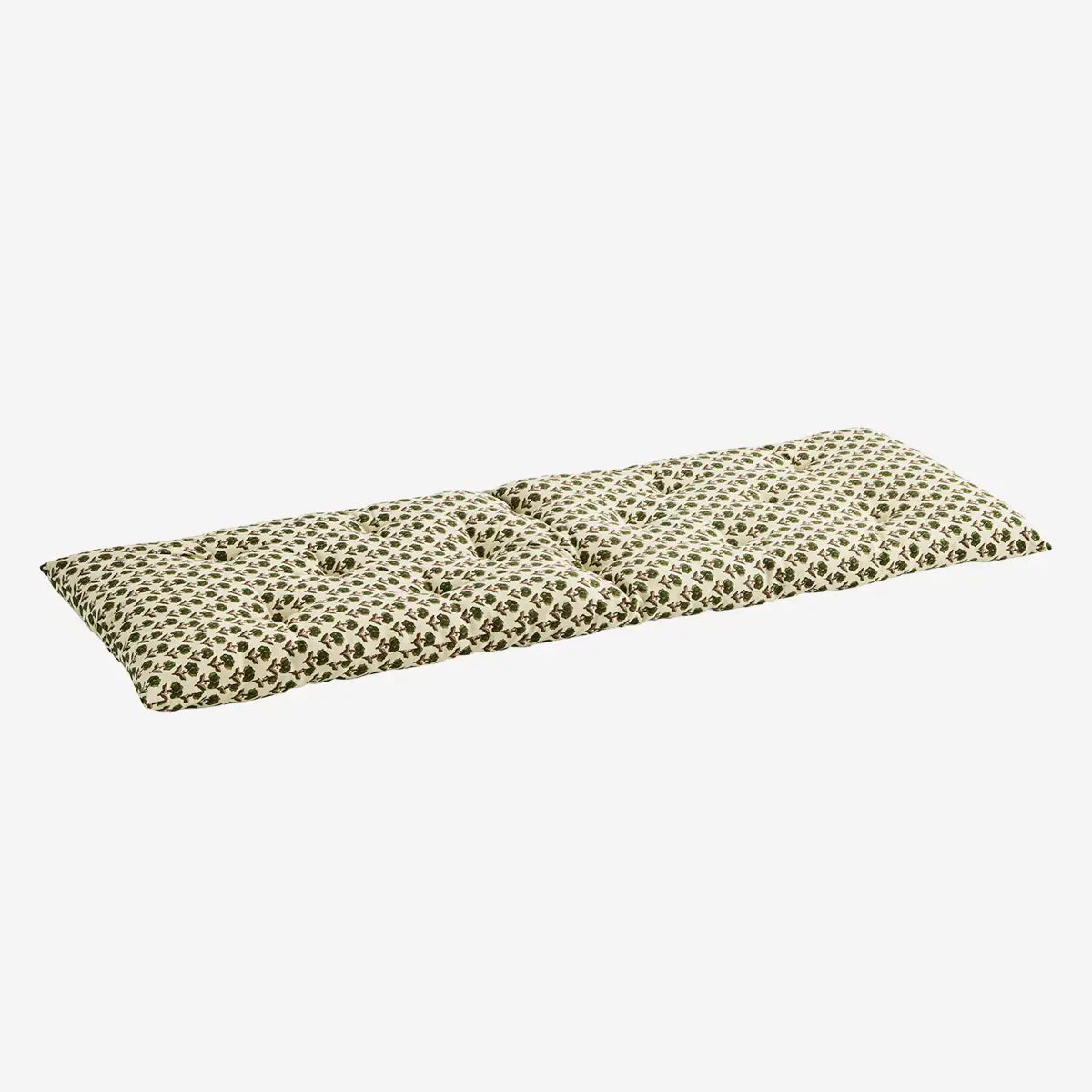 Madam Stoltz bench mattress cushion flower print
