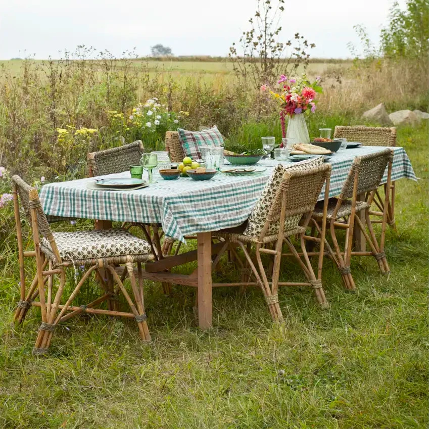 Coussin de chaise en coton Madam Stoltz avec imprimé floral