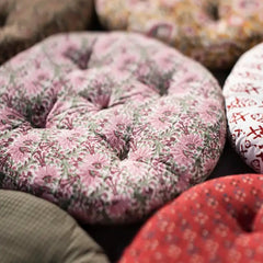 Madam Stoltz cotton chair pad floral print