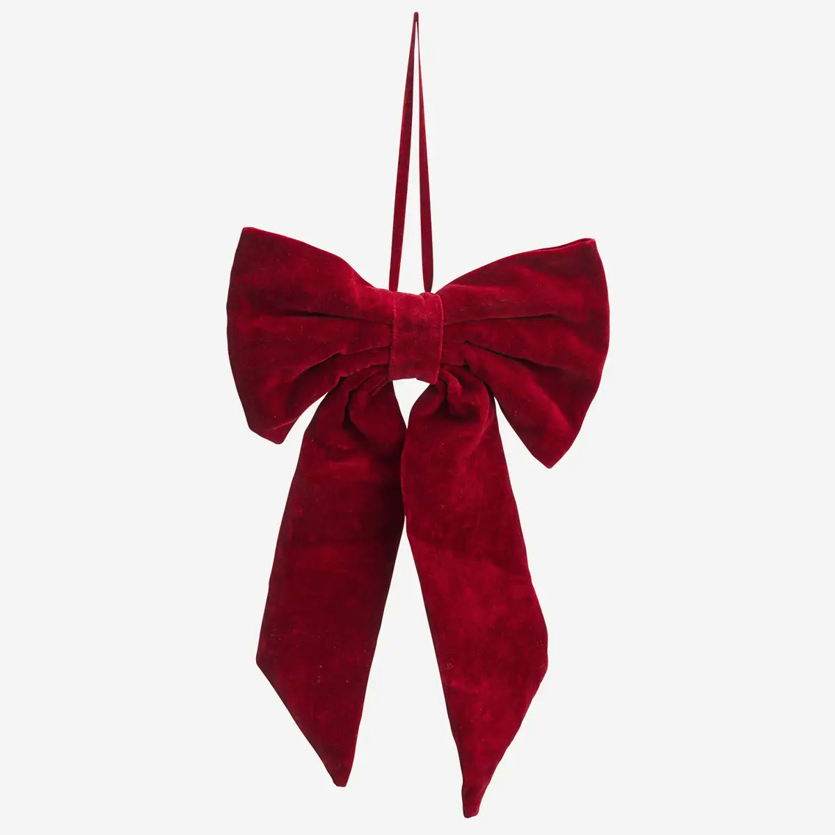 Madam Stoltz cotton velvet bow Christmas ornament