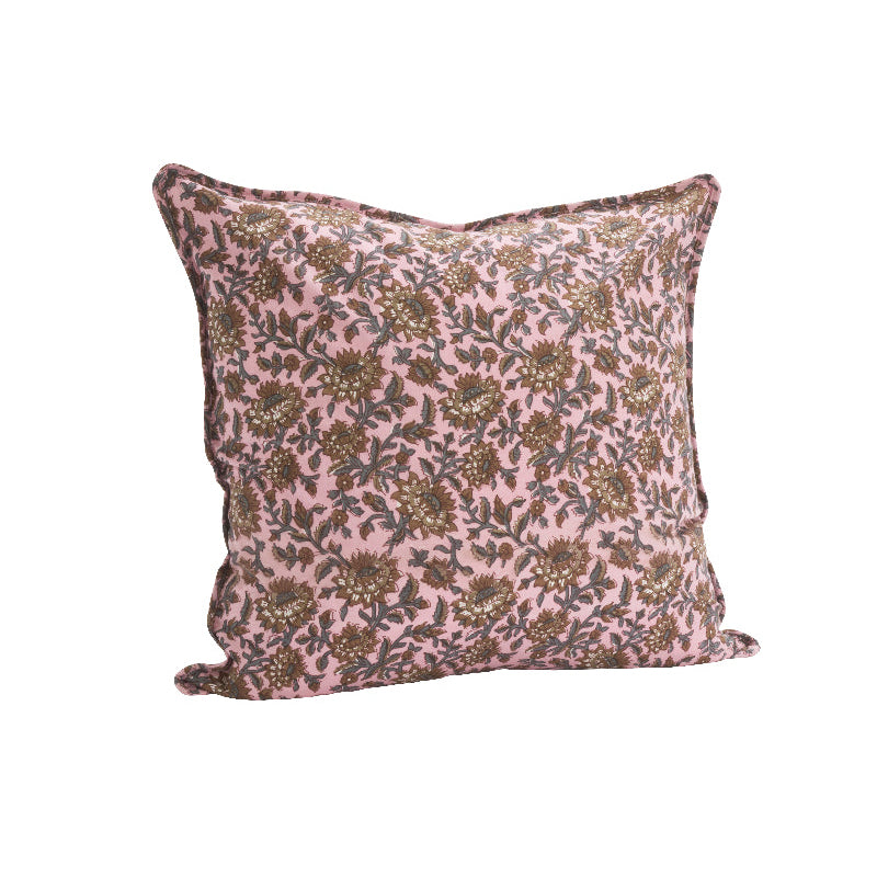 Madam Stoltz cushion cover pink flowers 50x50cm