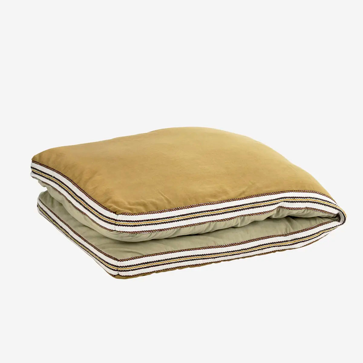 Madam Stoltz double-sided mattress cushion mustard sand