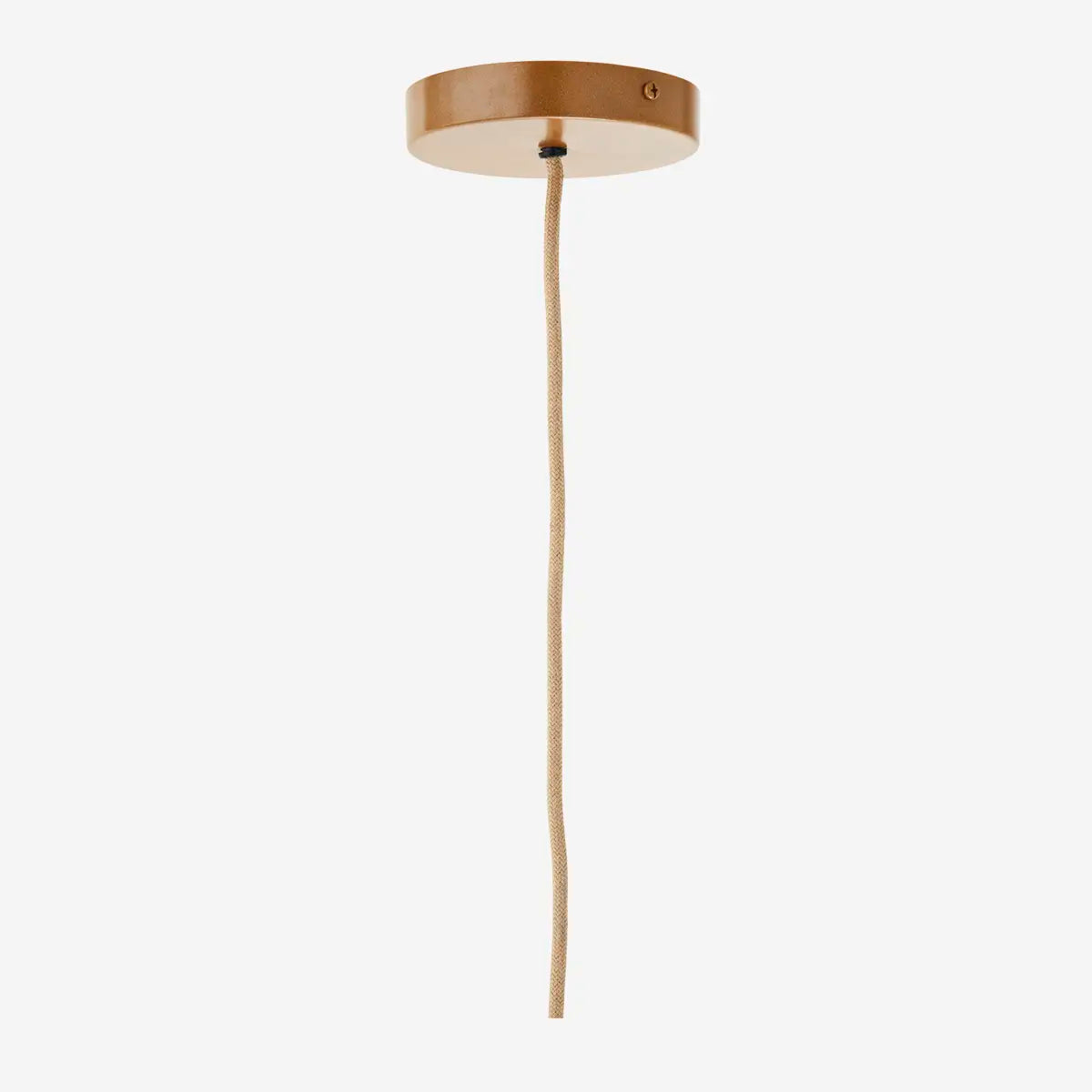 Madam Stoltz glass ceiling lamp with jute net fitting