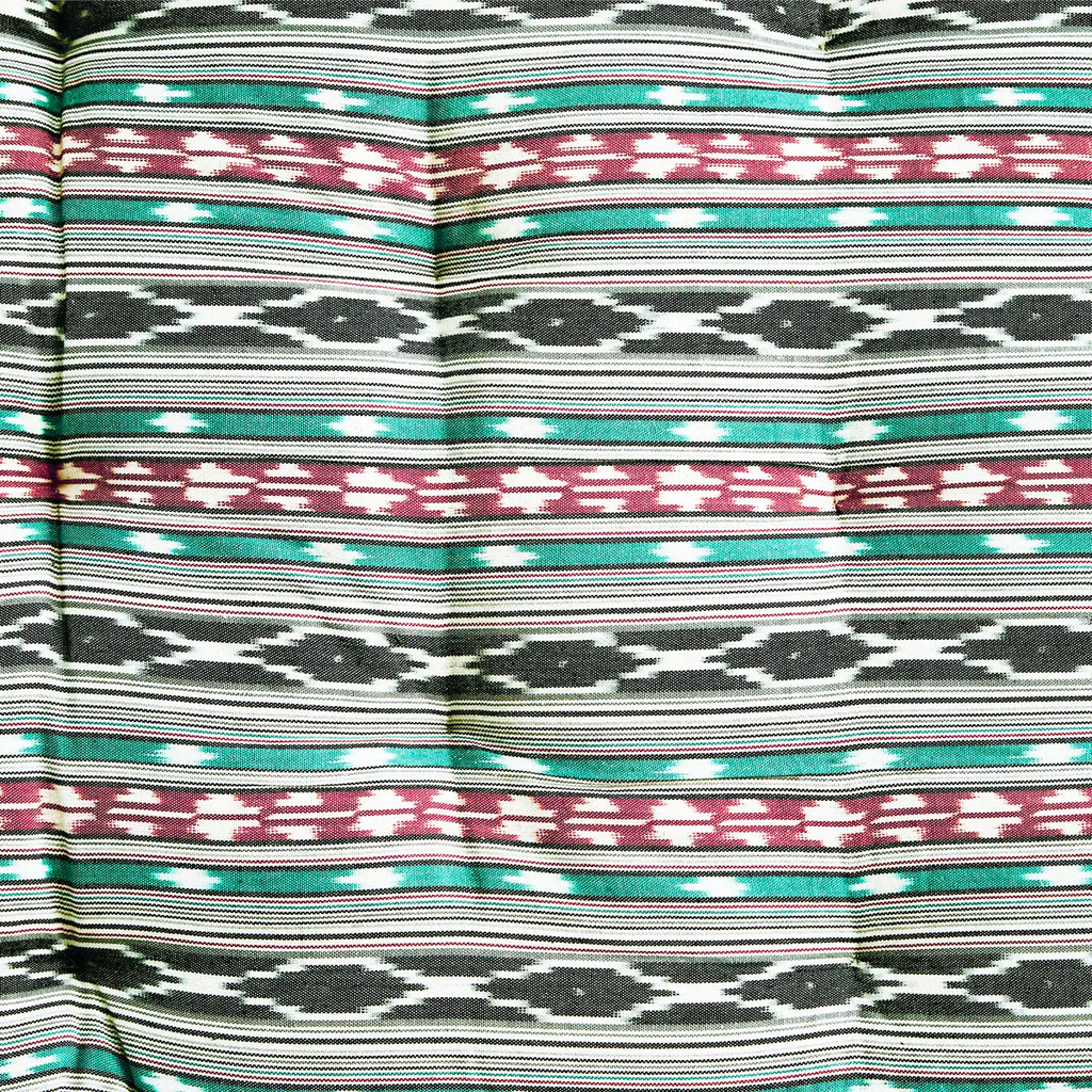 Madam Stoltz ikat woven mattress green stripes