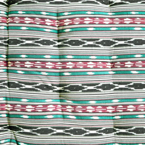 Madam Stoltz ikat woven mattress green stripes