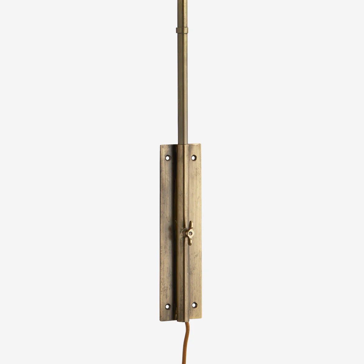 Madam Stoltz Eisen Wandlampe antik Messing