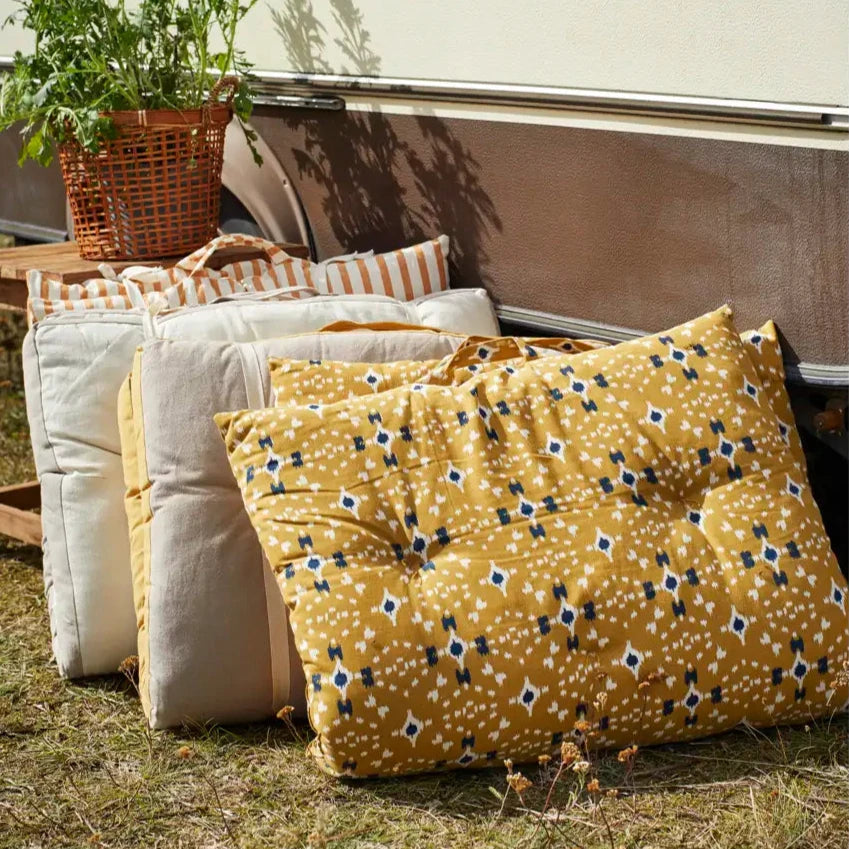 Madam Stoltz lounge mattress cushion 60x100 cm mustard boho style