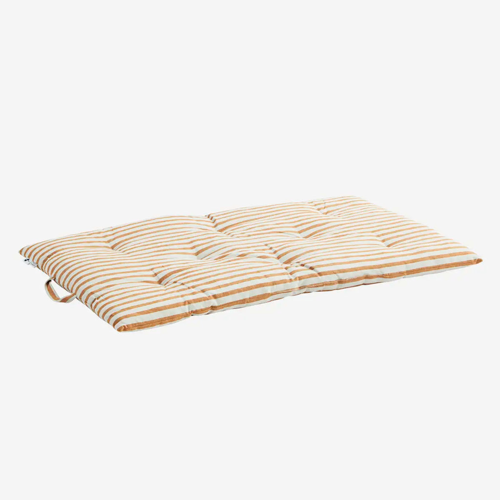 Madam Stoltz mattress cushion 60x100cm striped dark honey 60100-35