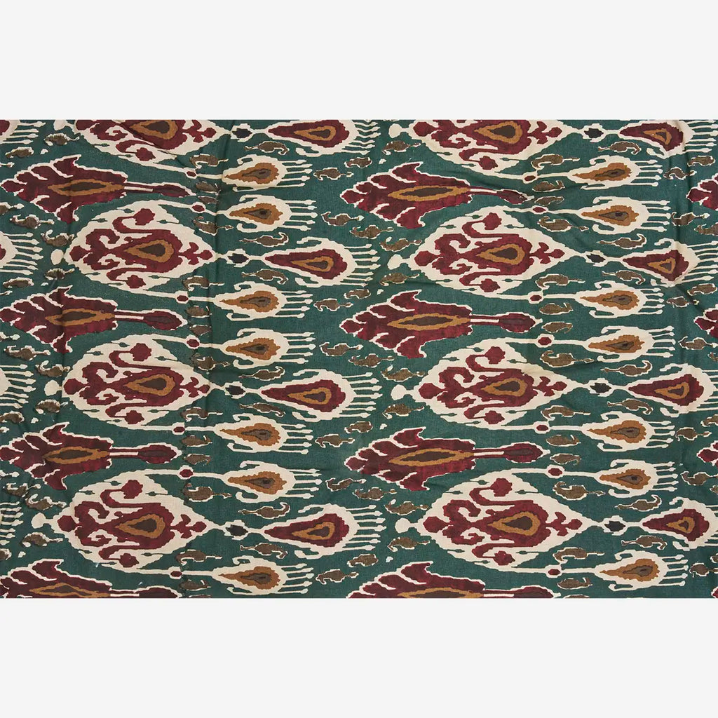 Madam Stoltz mattress cushion 70x180cm green syrah red colourful boho print