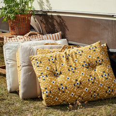 Madam Stoltz printed cotton mattress 60x100 cm mustard MP-60100-240