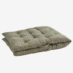 Madam Stoltz printed cotton mattress cushion green flowers 70x180cm