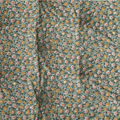 Madam Stoltz printed cotton mattress green flowers close-up 70x180cm