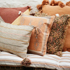 Madam Stoltz mattress cushion cotton stripes 70x180cm