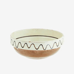 Madam Stoltz re-used earthenware bowl terracotta white