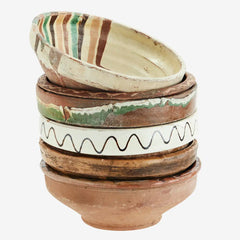 Madam Stoltz re-used earthenware bowl terracotta white