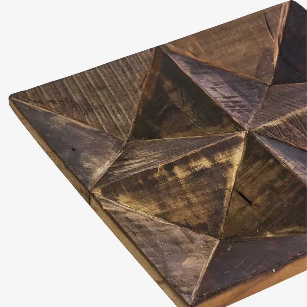 Madam Stoltz recycled wooden tray with compartments