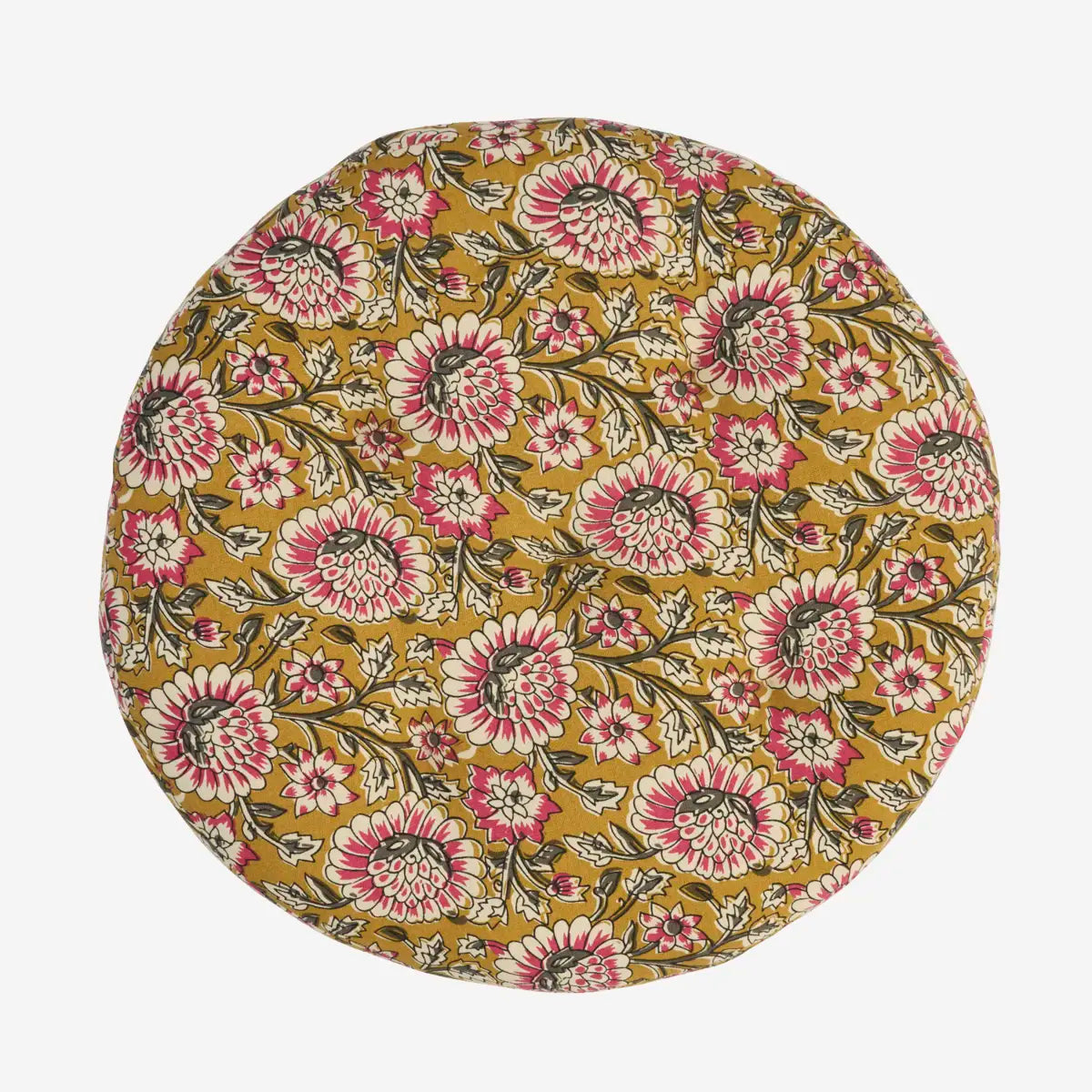 Coussin rond de chaise Madam Stoltz imprimé floral