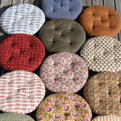 Madam Stoltz round cotton chair pads
